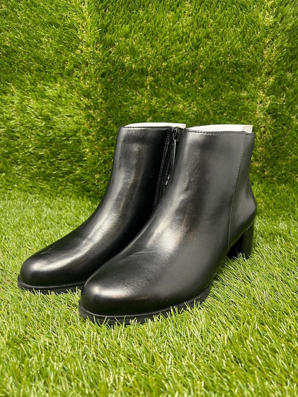 Naturalizer Women's 7.5M Bay Booties Black Leather Ankle Boots
